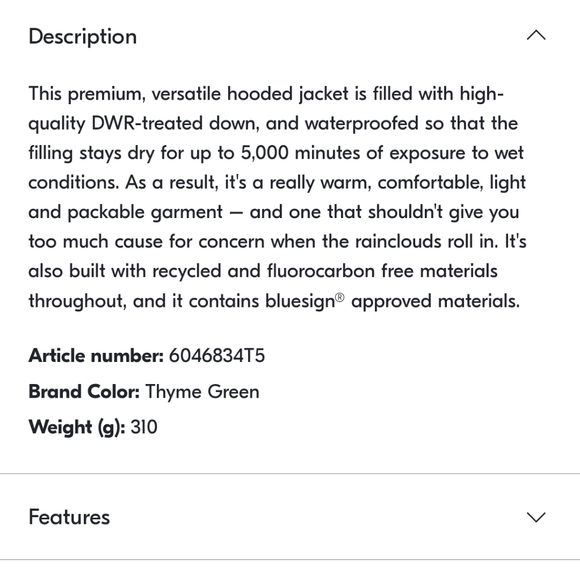 Haglöfs Roc Down Hood, Women's Medium - Picture 9 of 16